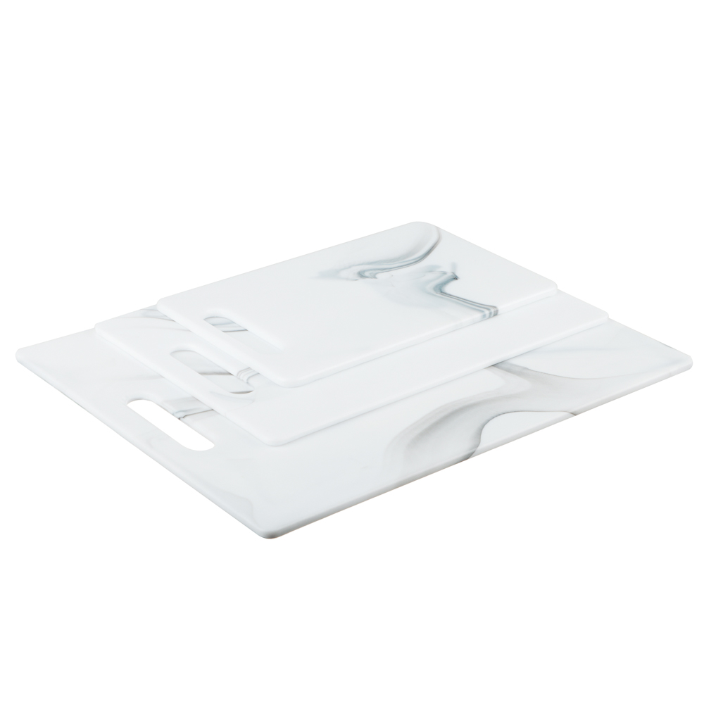 SATOSHI Мрамор Набор досок разделочных 3шт 36,5х27,5х0,6см, 30х20х0,6см, 25х15х0,6см, пластик, арт.№ 852-153