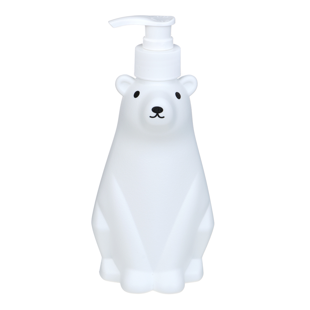 Диспенсер для жидкого мыла тм VETTA Мишка, пластик, 9x9x21см, 450мл, белый, арт.№ 478-210