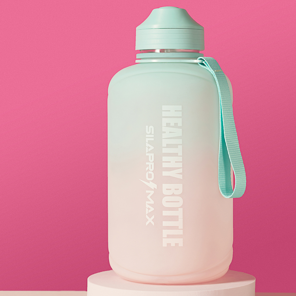 SILAPRO MAX Бутылка спортивная с замком, EGGSHELL BLUE-LOTUS ,2л, PETG, арт.№ 088-047