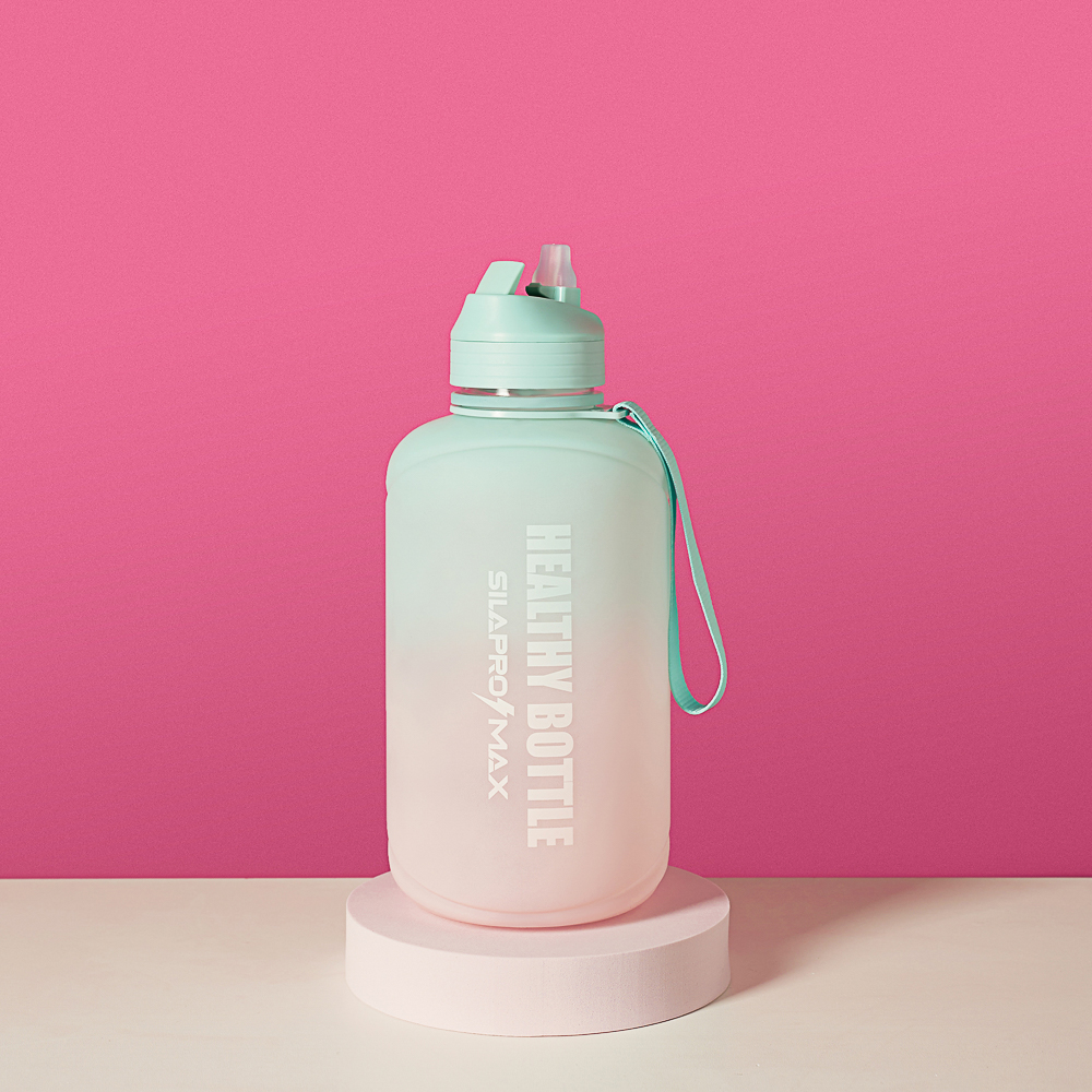 SILAPRO MAX Бутылка спортивная с замком, EGGSHELL BLUE-LOTUS ,2л, PETG, арт.№ 088-047