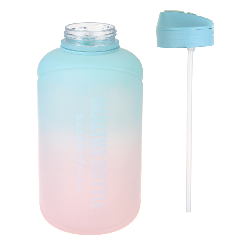 SILAPRO MAX Бутылка спортивная с замком, EGGSHELL BLUE-LOTUS ,2л, PETG, арт.№ 088-047