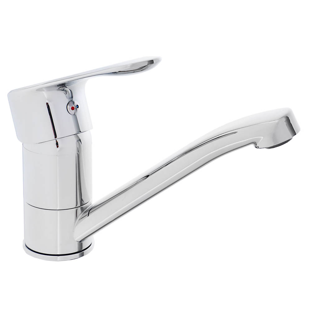 RAIN Смеситель для раковины Гранат, низкий излив 13см, керам. картридж 35мм, латунь, хром, арт.№ 561-324