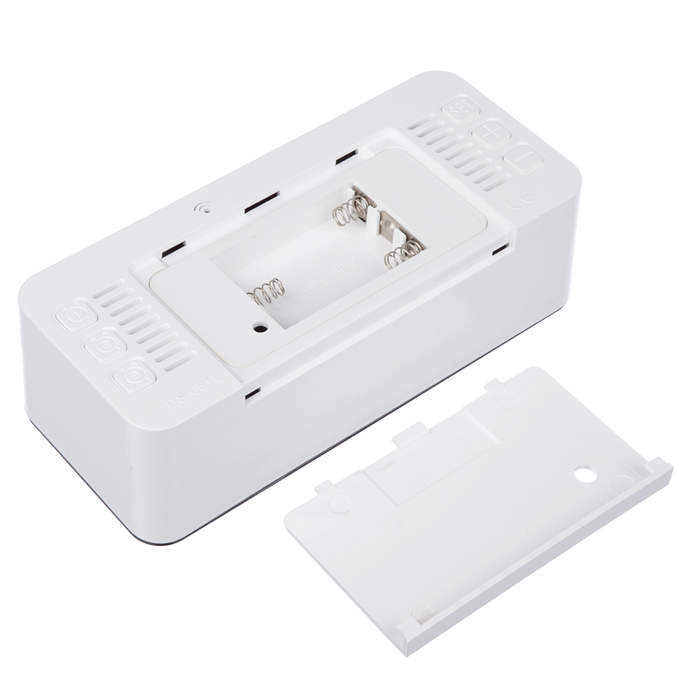 LADECOR Будильник электронный с календарем, термометром, сенсорный, 3хААА, USB, 15,5х7х4,5см, 2 цв., арт.№ 529-180