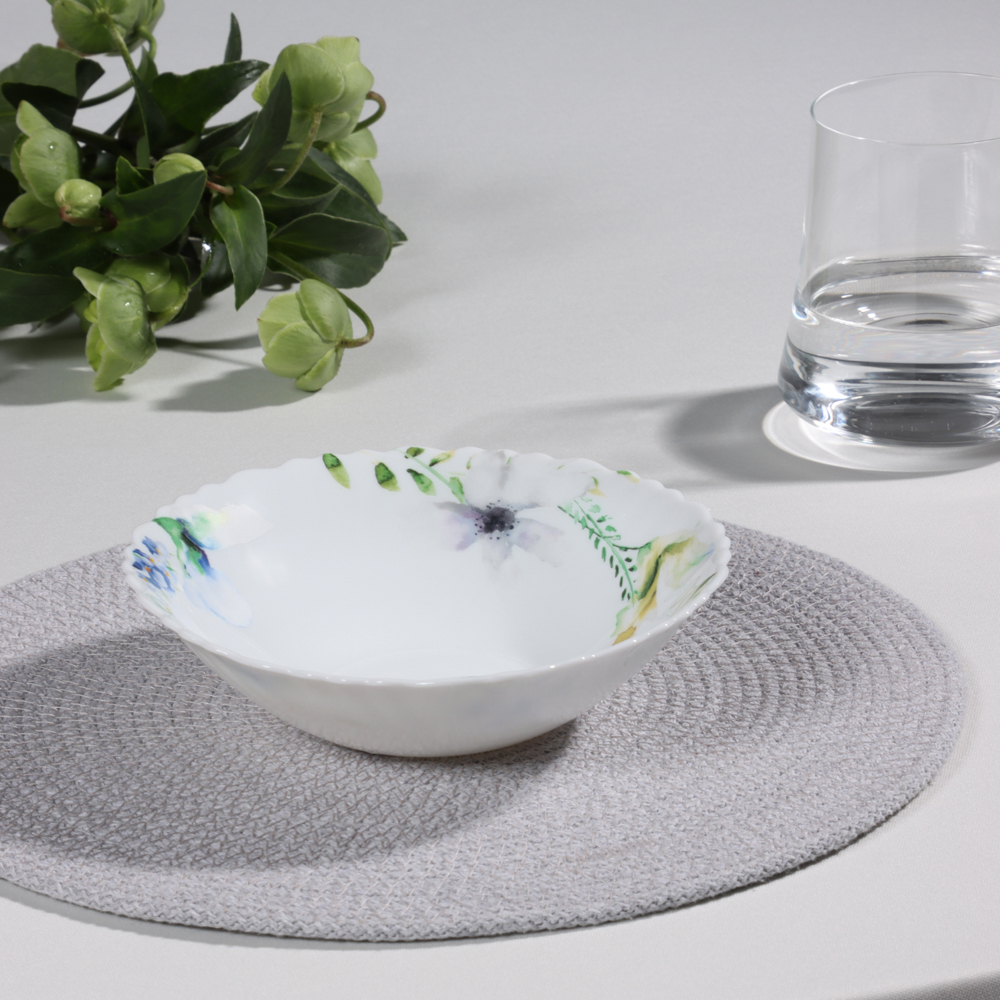 MILLIMI Шабер Салатник, опаловое стекло, 16.5см, арт.№ 818-866