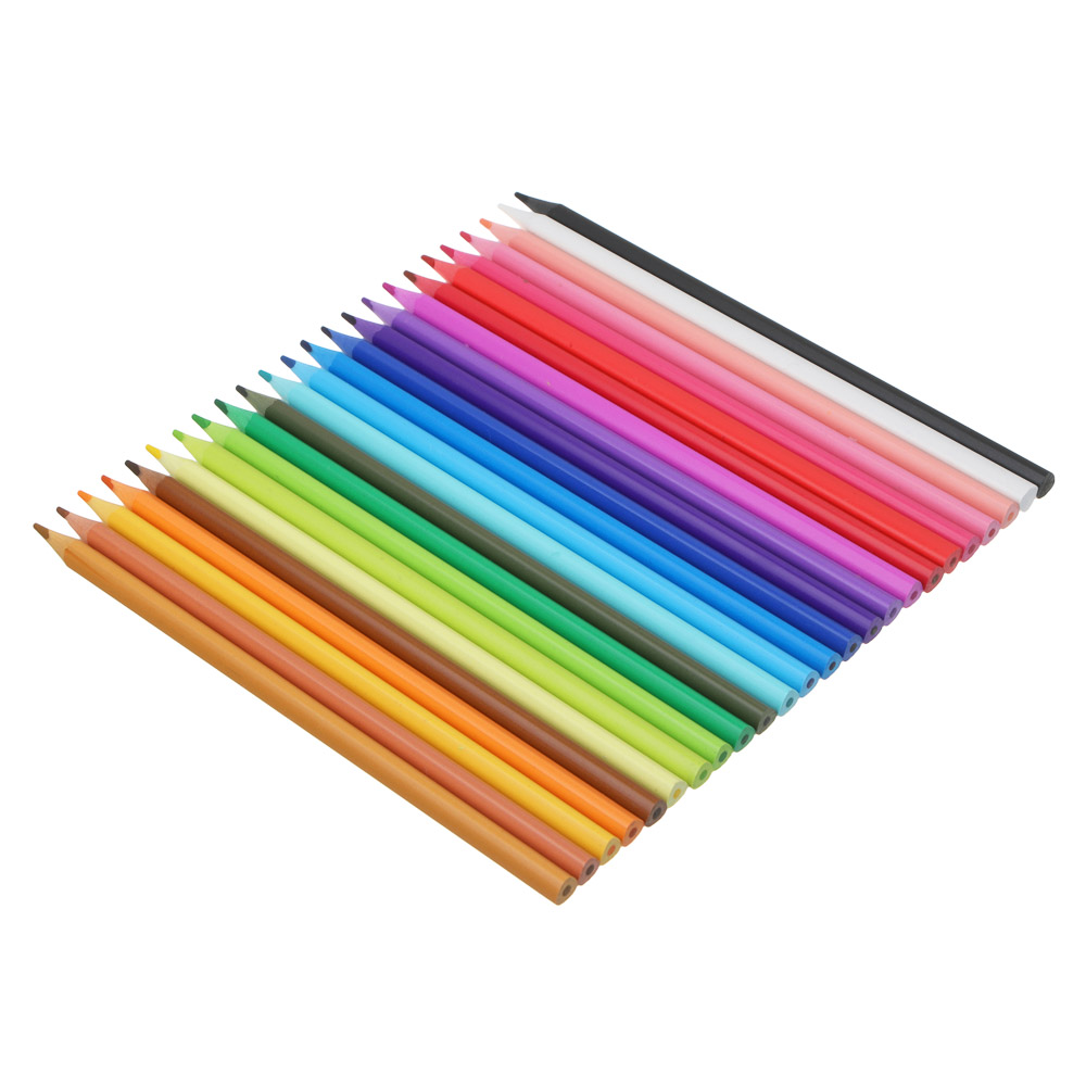 Ледибаг Карандаши 24 цвета, 3х-гранные, прокрас в массе, яркий грифель, пласт.бокс с печатью, "Кор", арт.№ 811-003