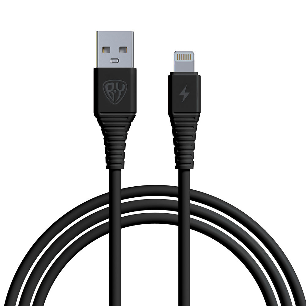 Кабель для зарядки USB(A)-iP BY Классик, 1м, 2.4A, черный, арт.№ 931-101
