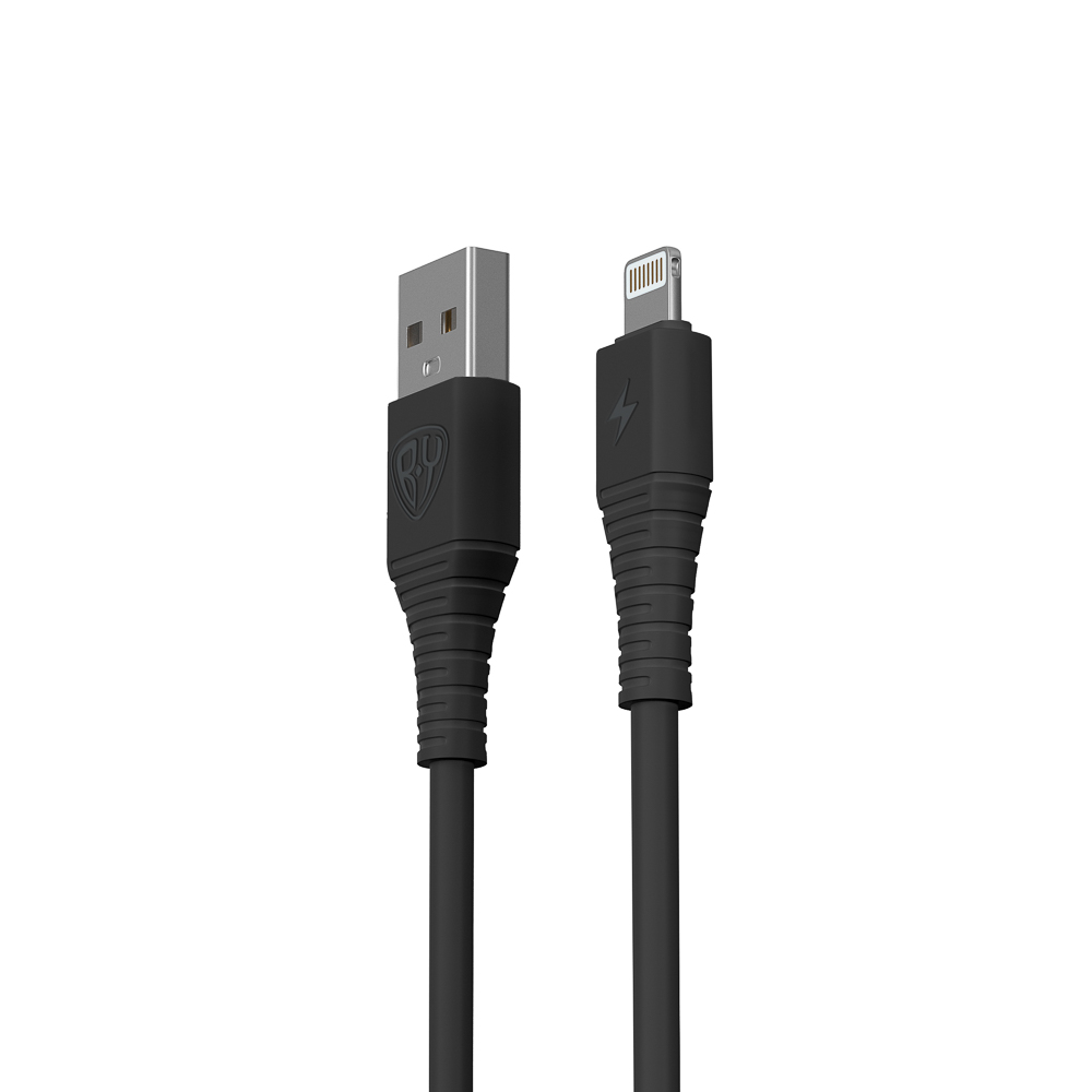 Кабель для зарядки USB(A)-iP BY Классик, 1м, 2.4A, черный, арт.№ 931-101
