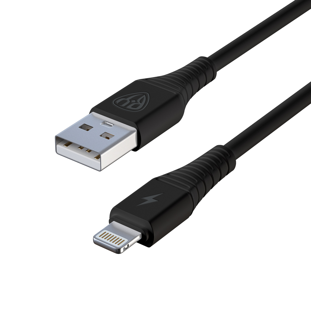 Кабель для зарядки USB(A)-iP BY Классик, 1м, 2.4A, черный, арт.№ 931-101