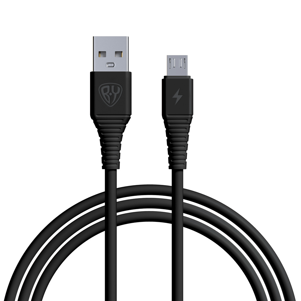 Кабель для зарядки USB(A)-microUSB BY Классик, 1м, 3A, черный, арт.№ 931-099