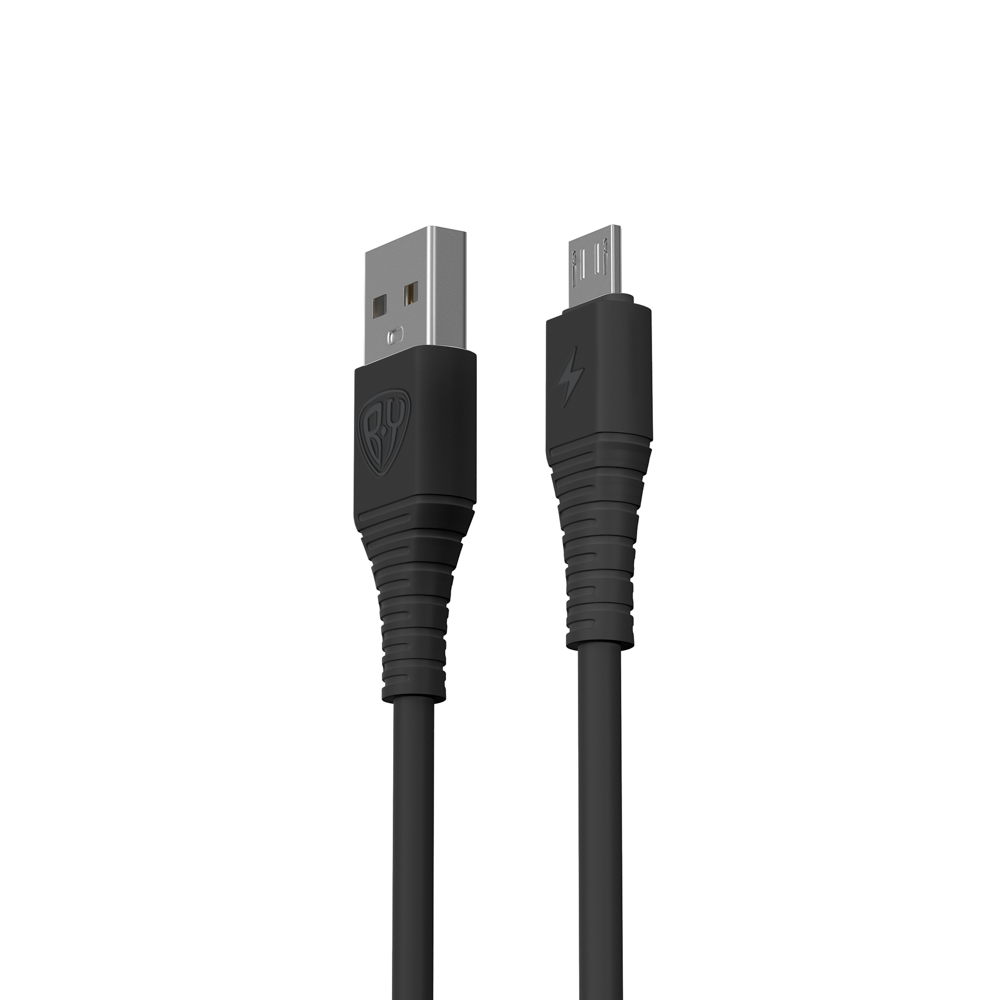 Кабель для зарядки USB(A)-microUSB BY Классик, 1м, 3A, черный, арт.№ 931-099