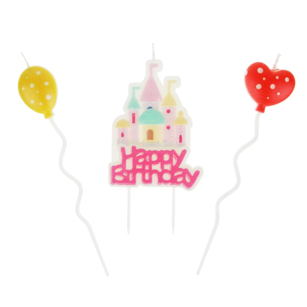 FNtastic Набор свечей для торта, с тортом, 16 см, 2 цвета, парафин, арт С1, арт.№ 506-233