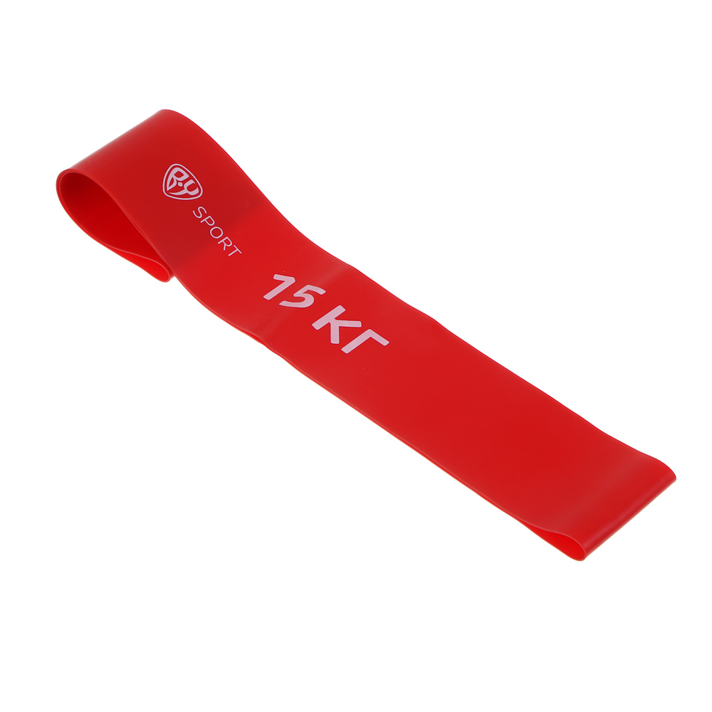 Фитнес-резинка тм BY SPORT, 15кг, 30х5х0,07см, латекс, арт.№ 093-039