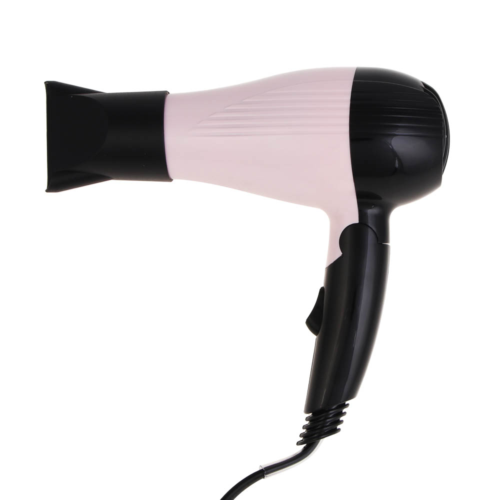 LEBEN Фен для волос, складной, 1000 Вт, 2 скорости, розовый, концентратор, арт.№ 259-227