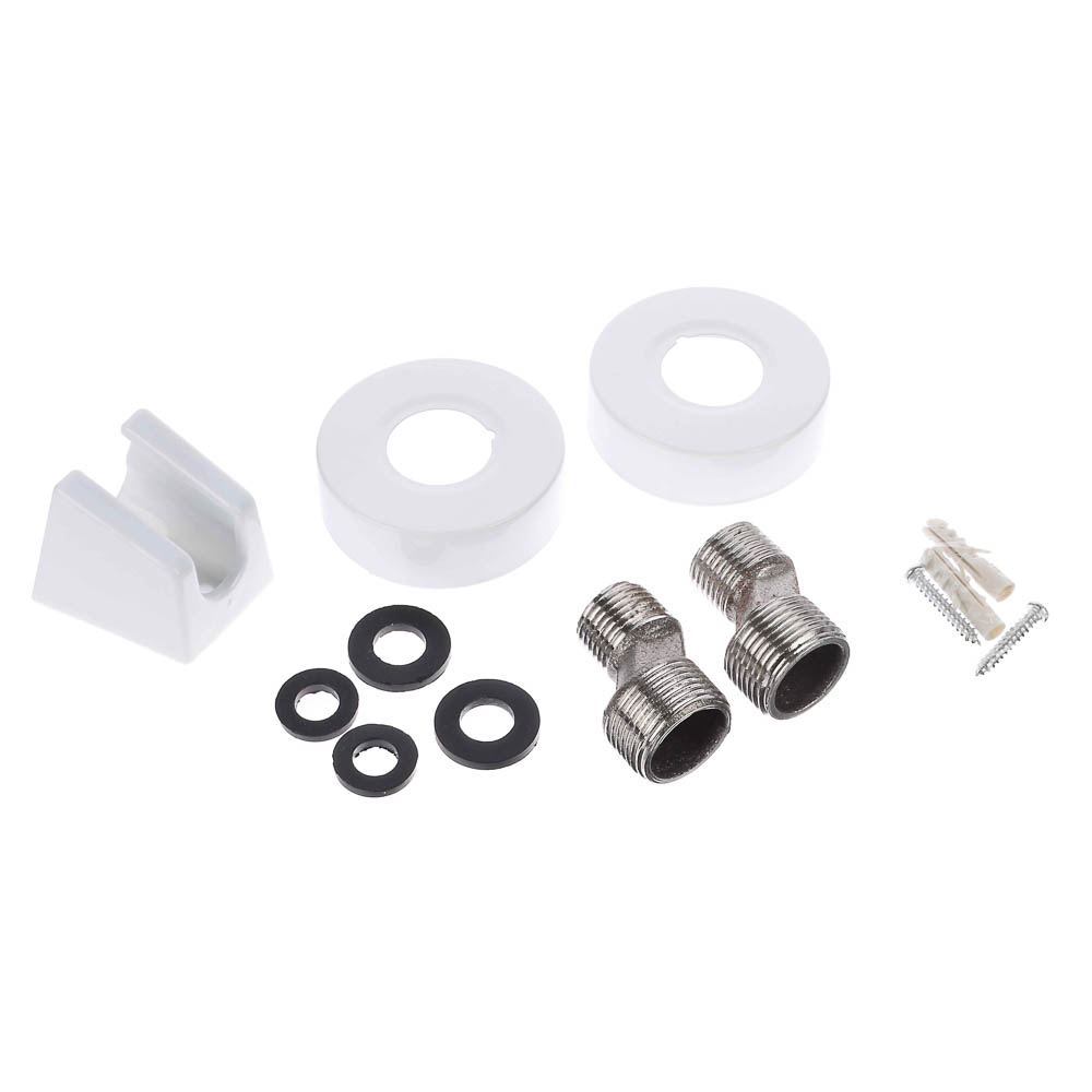 СоюзКран Смеситель для ванны с душем, прямой излив 35см, картридж 35мм, цинк, белый SK08-P109, арт.№ 567-163