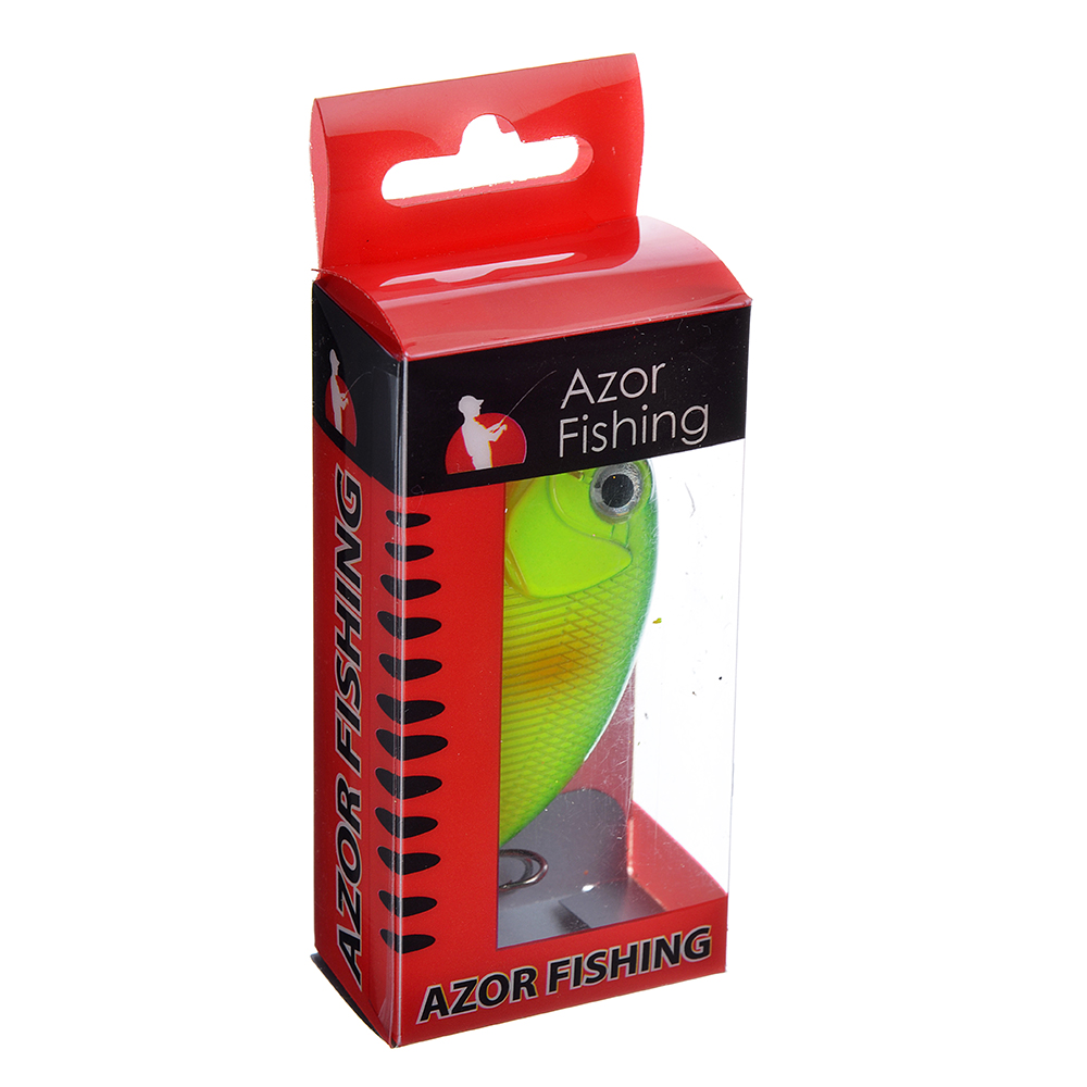 AZOR FISHING Воблер "Фэт Крэнк XL", F, 14,2г, 65мм, 0,0-1,0м, 5 цветов, арт.№ 145-167