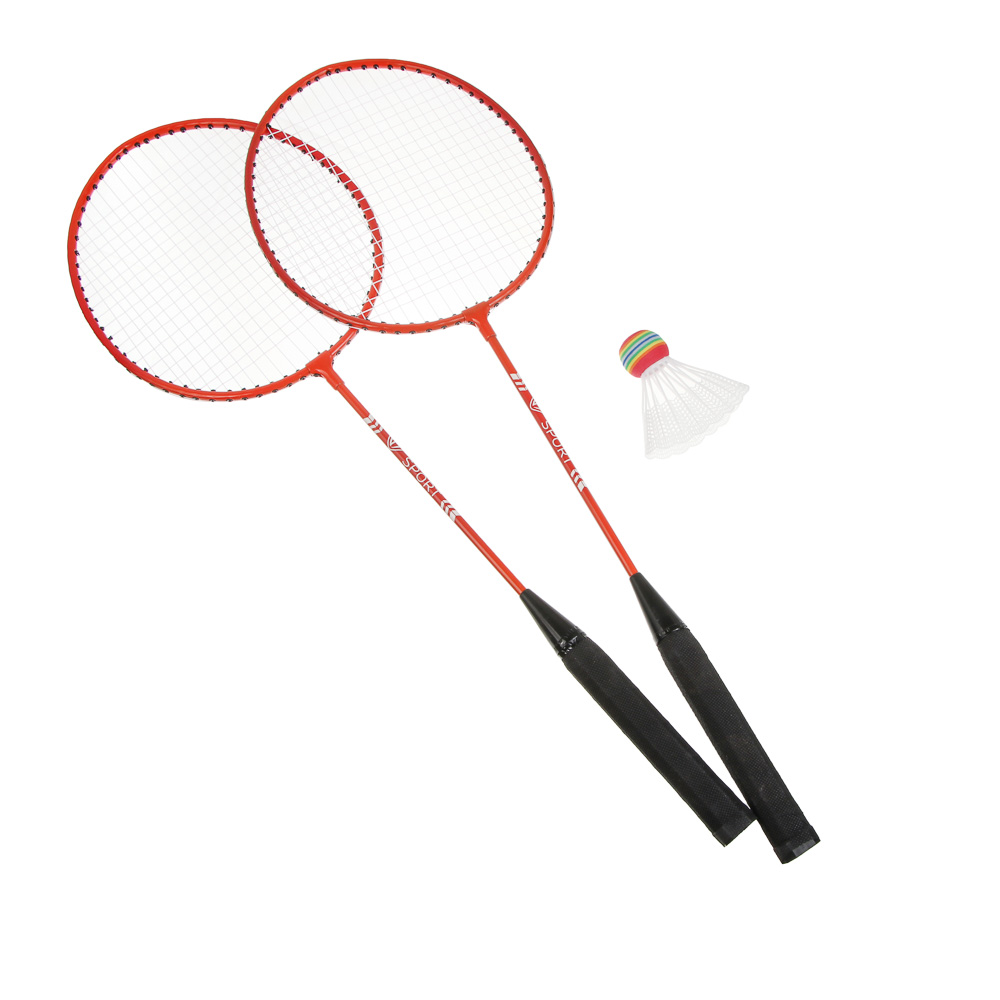 Набор для бадминтона, тм BY SPORT, 2 ракетки, 1 волан, чехол металл, 2 цвета, арт.№ 136-020
