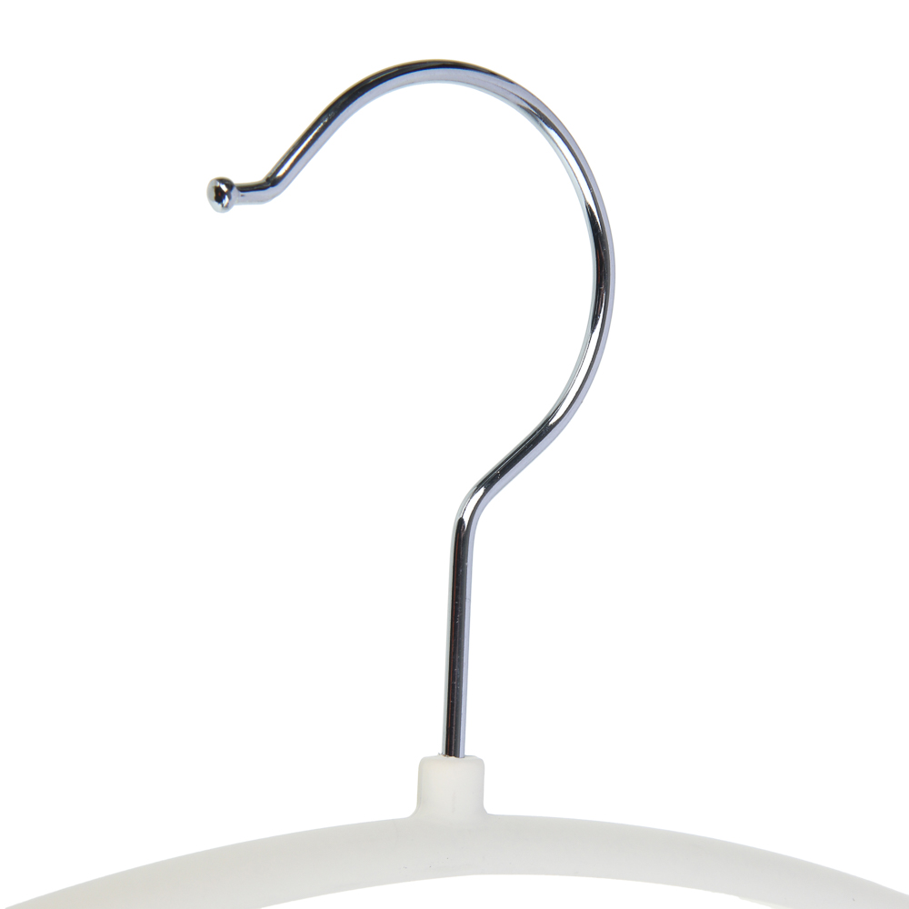 Вешалка для одежды тм VETTA, 40х21,5х1 см, пластик с покрытием софт тач, цвет белый, арт.№ 456-140