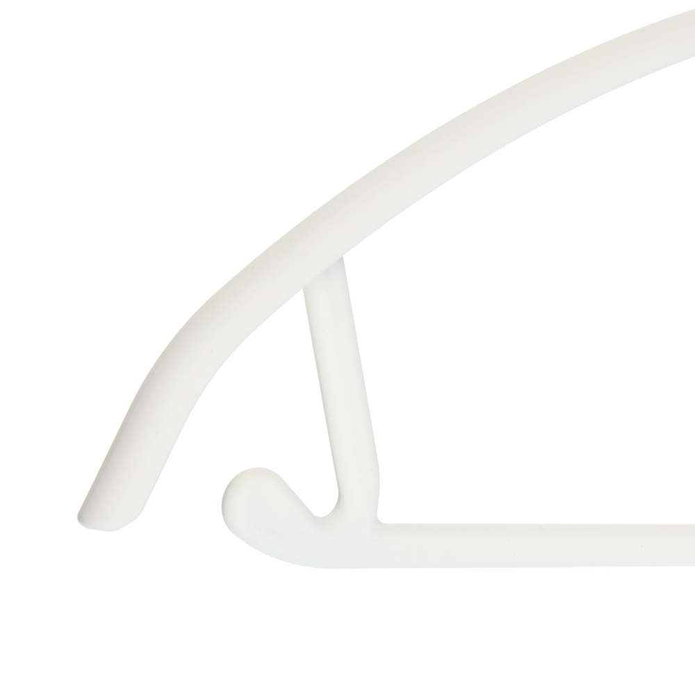 Вешалка для одежды тм VETTA, 40х21,5х1 см, пластик с покрытием софт тач, цвет белый, арт.№ 456-140