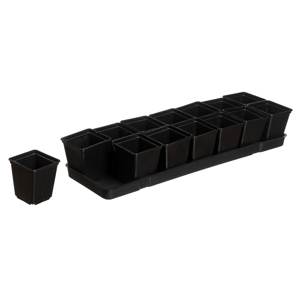 Набор для рассады на поддоне 47x13,5x9см(14штх0,25л), полипропилен, арт.№ 105-029