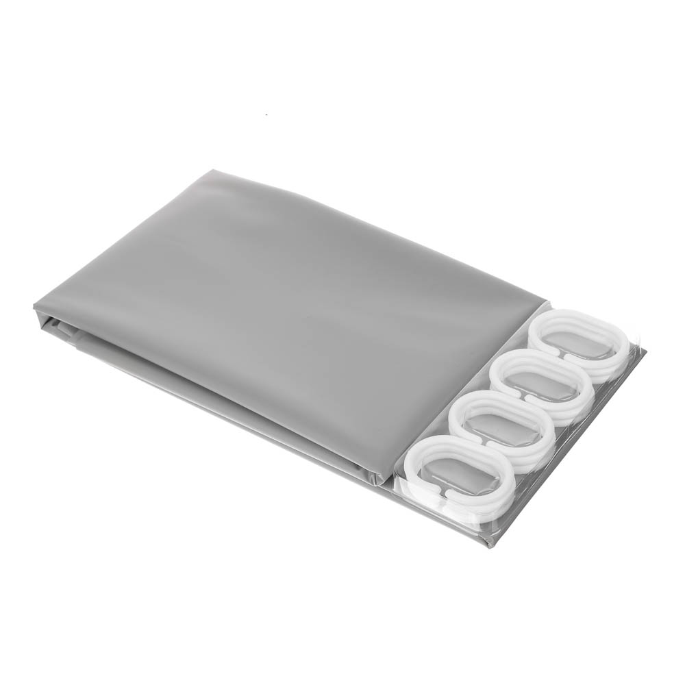Штора для ванной тм VETTA Gradient, ПЕВА 80 г/м2, 180x180 см, серый, арт.№ 461-599