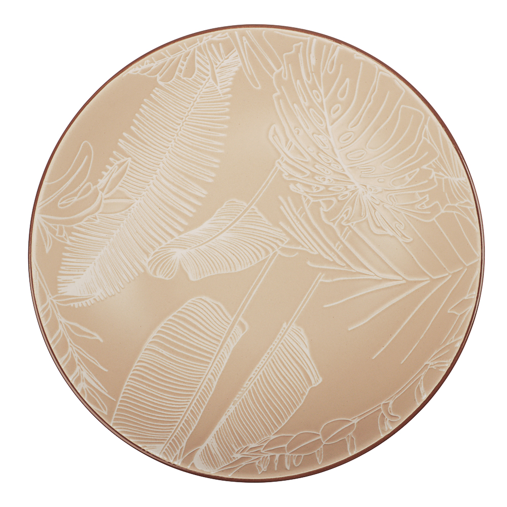 MILLIMI Листья Салатник, 700мл, 20х5см, керамика, бежевый, арт.№ 824-054