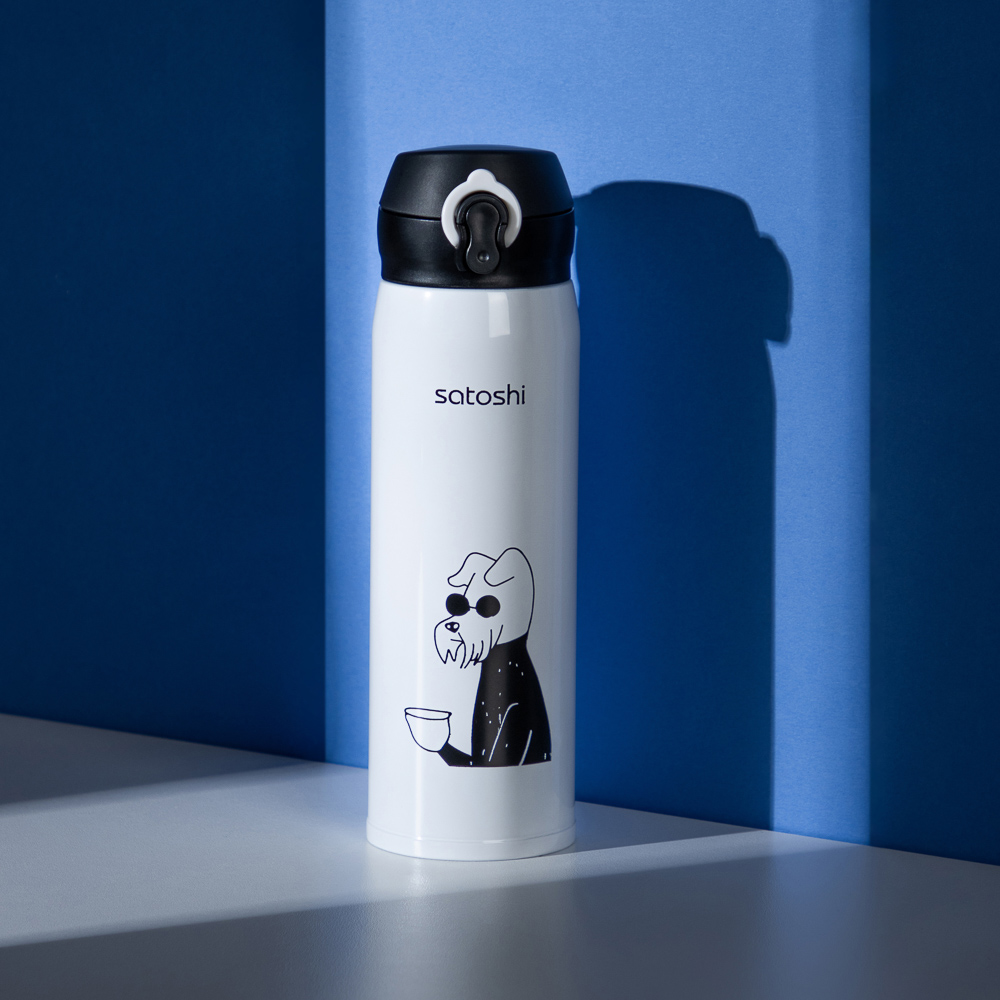 SATOSHI Термос-кружка с крышкой на защелке, 450мл "ЭнерджиДог", нерж.сталь, арт.№ 841-003