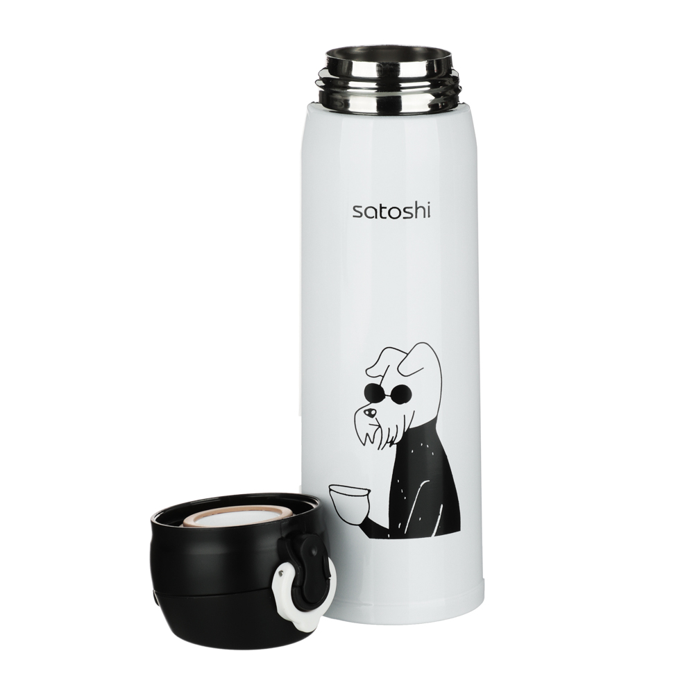 SATOSHI Термос-кружка с крышкой на защелке, 450мл "ЭнерджиДог", нерж.сталь, арт.№ 841-003