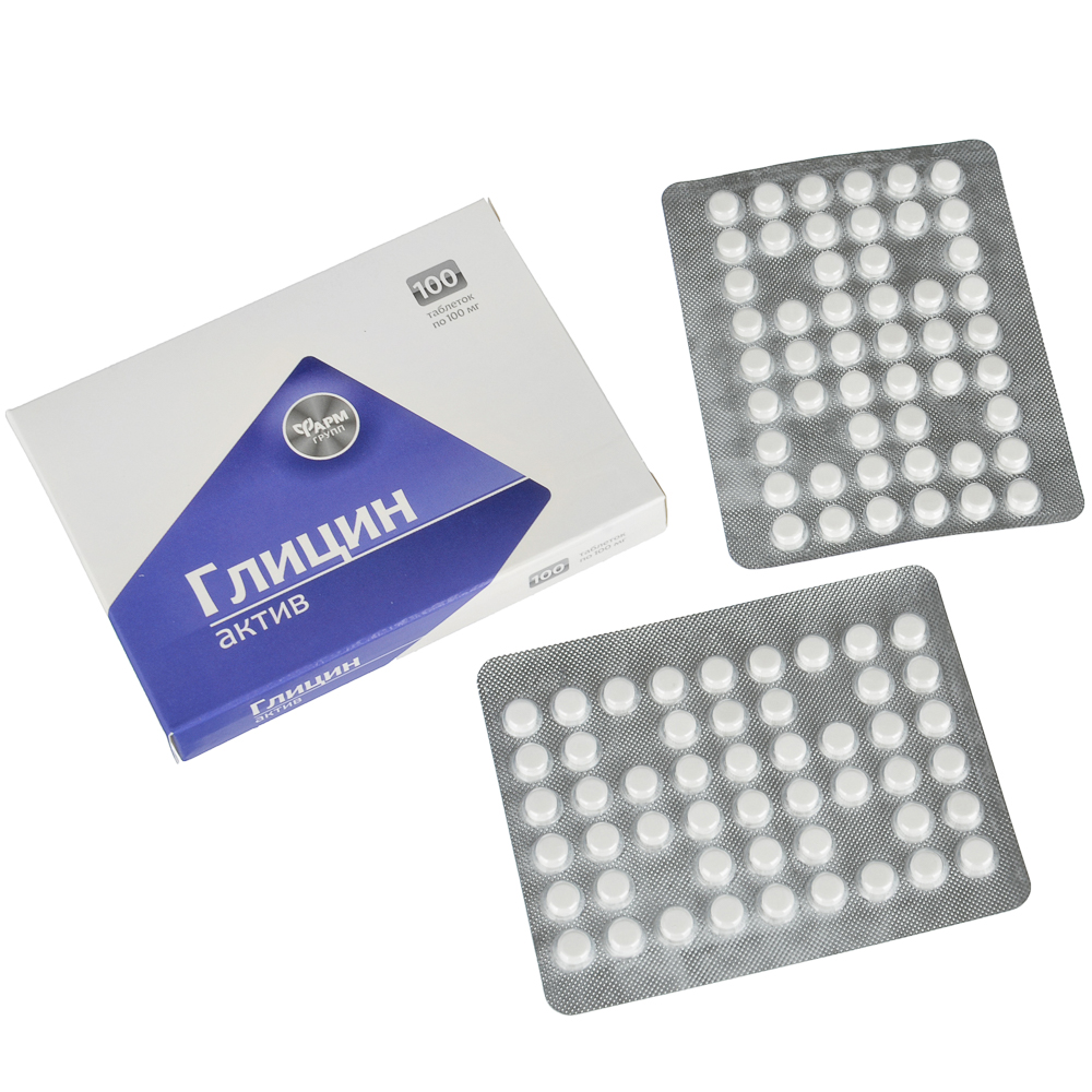 БАД "Глицин-Актив", 100табл по 100мг, арт.№ 015-108