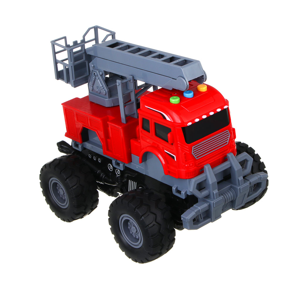 ИГРОЛЕНД Машинка пожарная, свет, звук, инерция, выдвижной кран, 3хAG13, ABS, 27х15х21 см, арт.№ 292-446