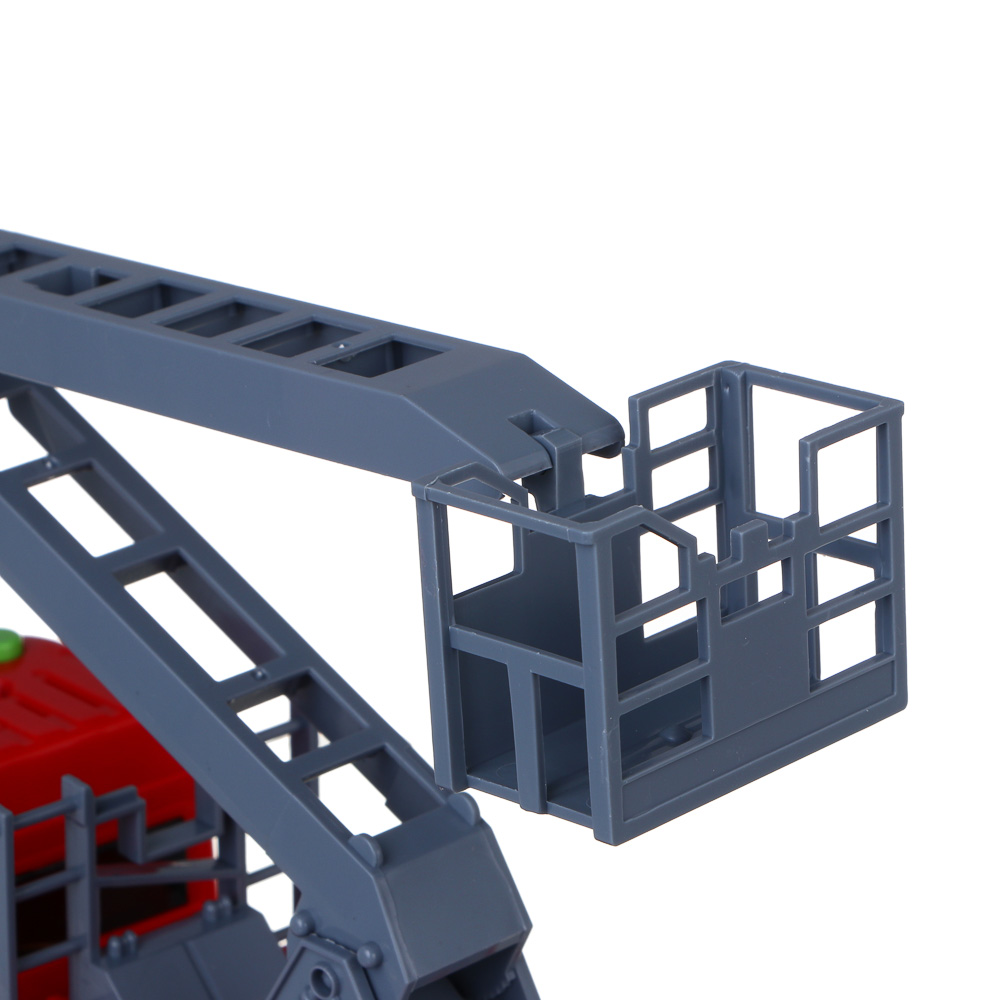 ИГРОЛЕНД Машинка пожарная, свет, звук, инерция, выдвижной кран, 3хAG13, ABS, 27х15х21 см, арт.№ 292-446