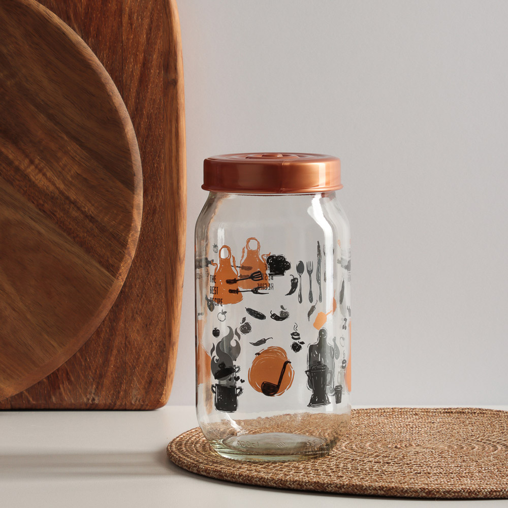 HEREVIN Китчен Банка для сыпучих продуктов, стекло, 1000мл, 171541-861, арт.№ 828-290