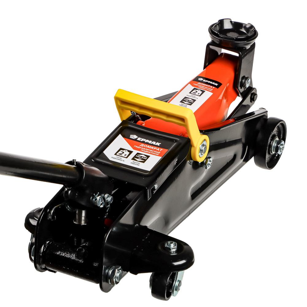 ЕРМАК Домкрат гидравлический подкатной 2 т, в кейсе, высота подъема 140-340мм, арт.№ 770-097