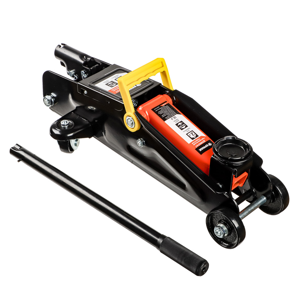 ЕРМАК Домкрат гидравлический подкатной 2 т, в кейсе, высота подъема 140-340мм, арт.№ 770-097