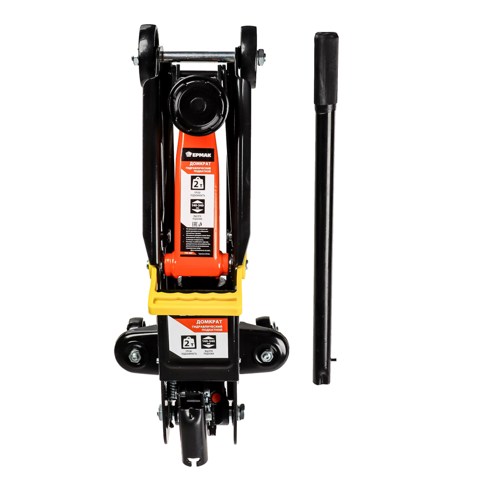 ЕРМАК Домкрат гидравлический подкатной 2 т, в кейсе, высота подъема 140-340мм, арт.№ 770-097