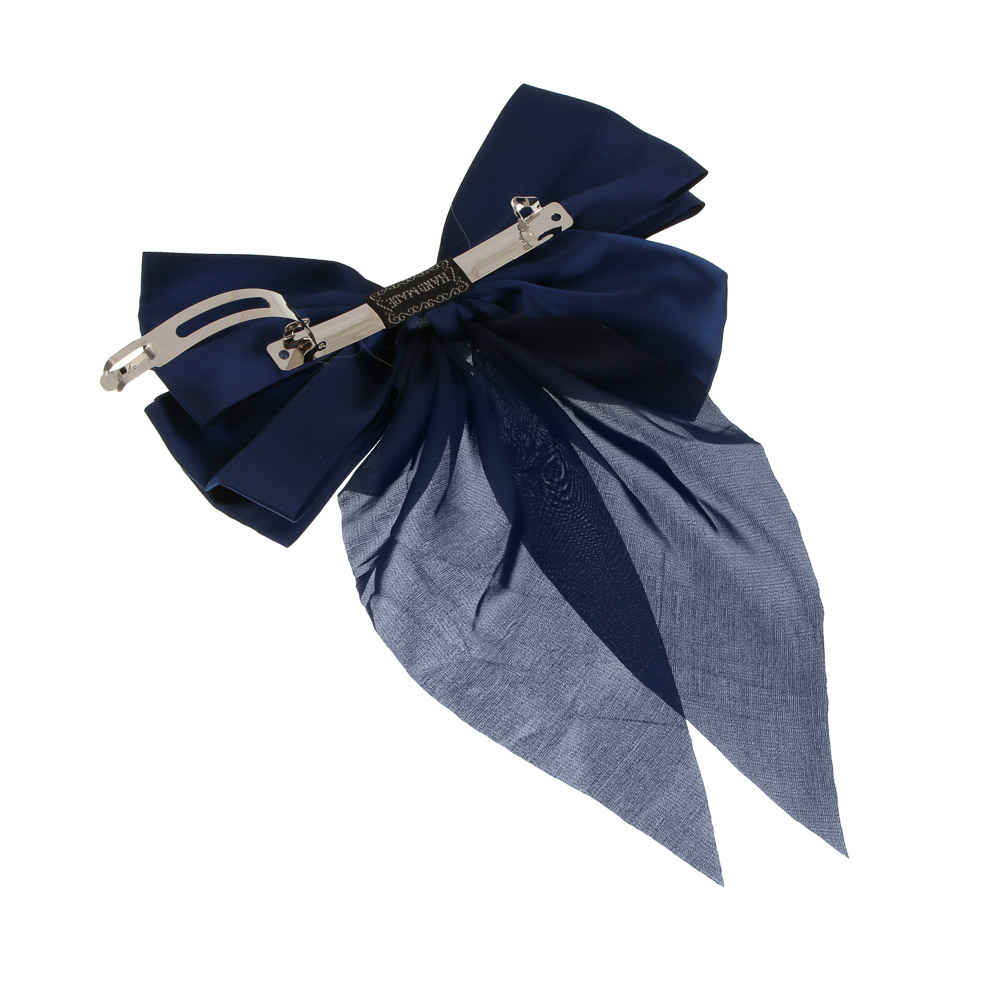 Бант атласный на заколке ЮНИLOOK, 18 см, 2 цвета, текстиль, арт.№ 322-322