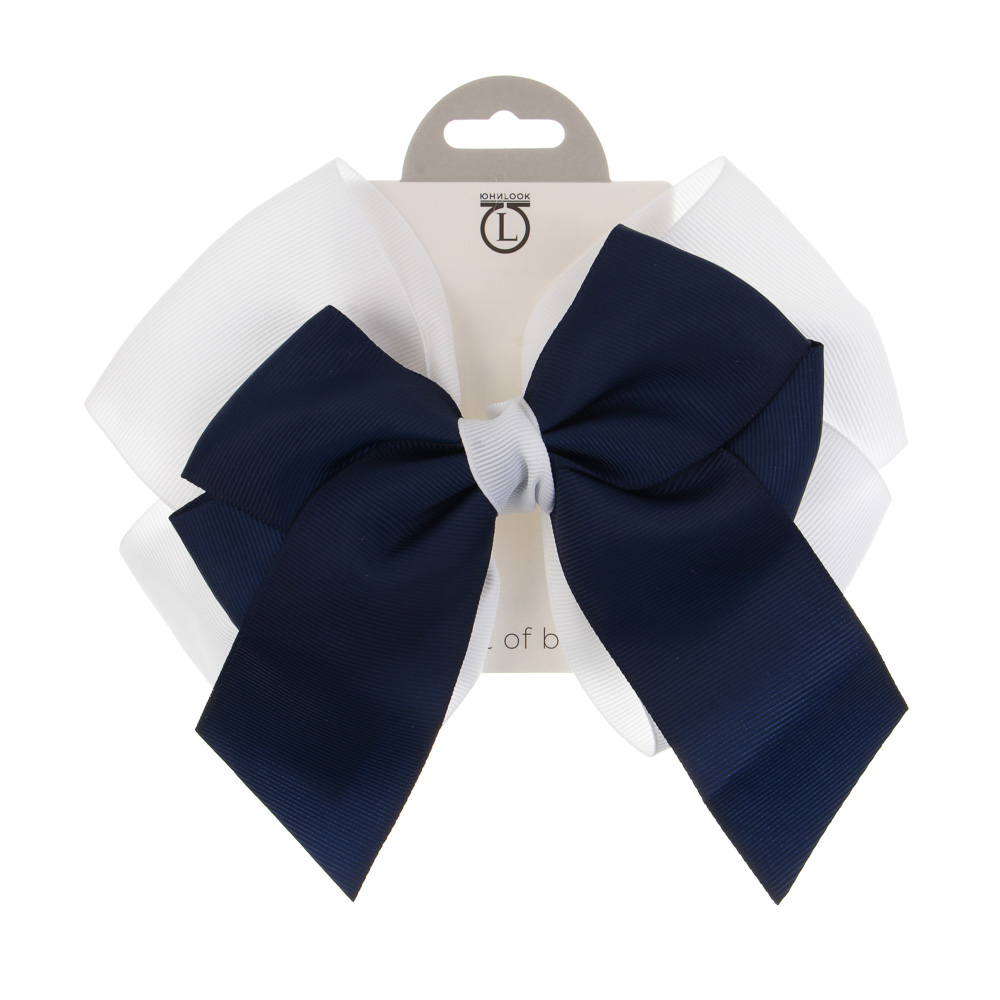 Бант двойной на резинке ЮНИLOOK, 18 см, 3 цвета, текстиль, арт.№ 322-323