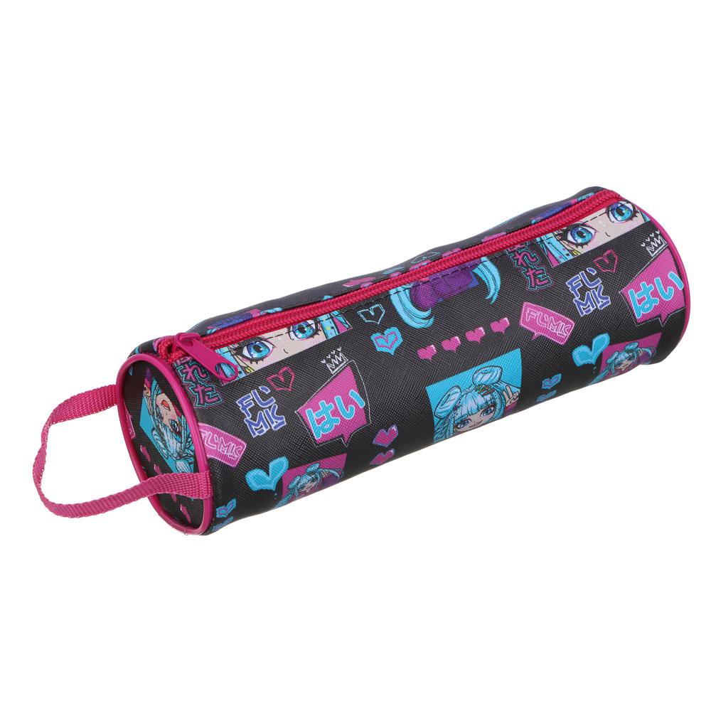 Аниме Пенал мягкий круглый, 21,5х8х8см, ПВХ, с ручкой, с антисминаемым вкладышем, арт.№ 238-010