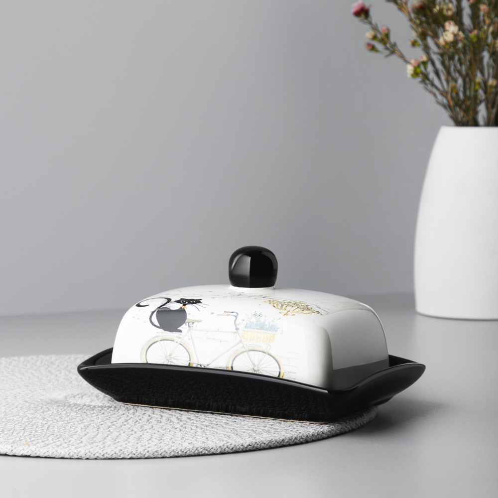 MILLIMI Котейка Масленка, 17х12x8см, керамика, арт.№ 824-128