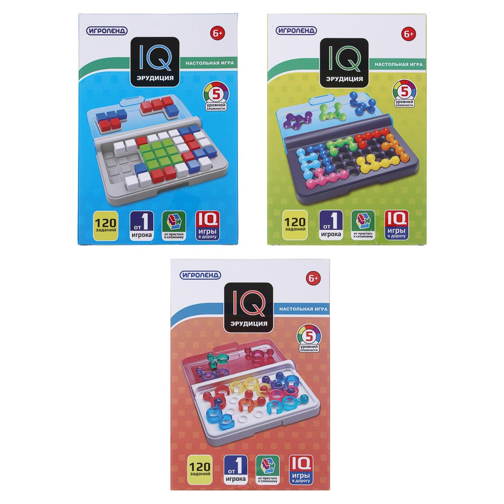 ИГРОЛЕНД Настольная игра "Эрудиция", ABS, 3 дизайна, арт.№ 896-054