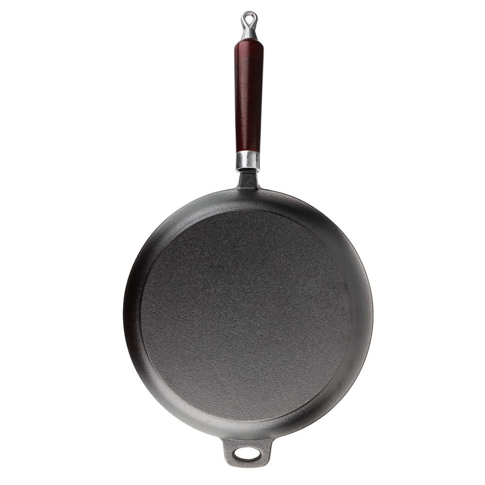 VETTA Сковорода чугун, d24х5см, деревянная ручка, индукция, арт.№ 808-006