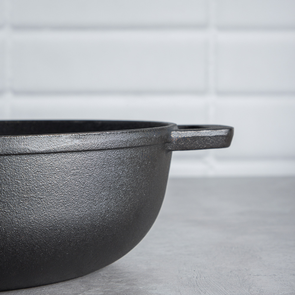 VETTA Вок чугун, d30х8,5см, стеклянная крышка, индукция, арт.№ 808-009