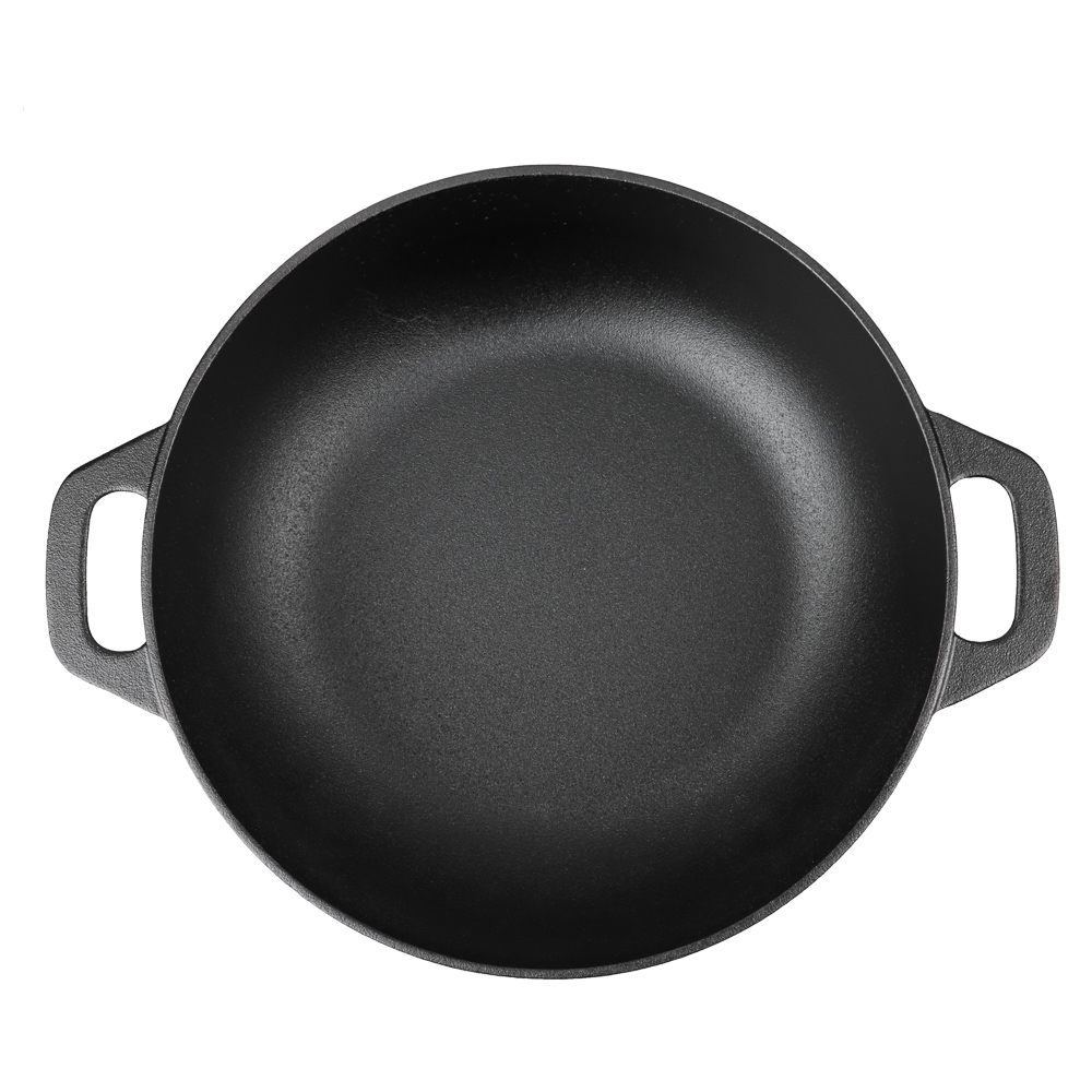 VETTA Вок чугун, d30х8,5см, стеклянная крышка, индукция, арт.№ 808-009