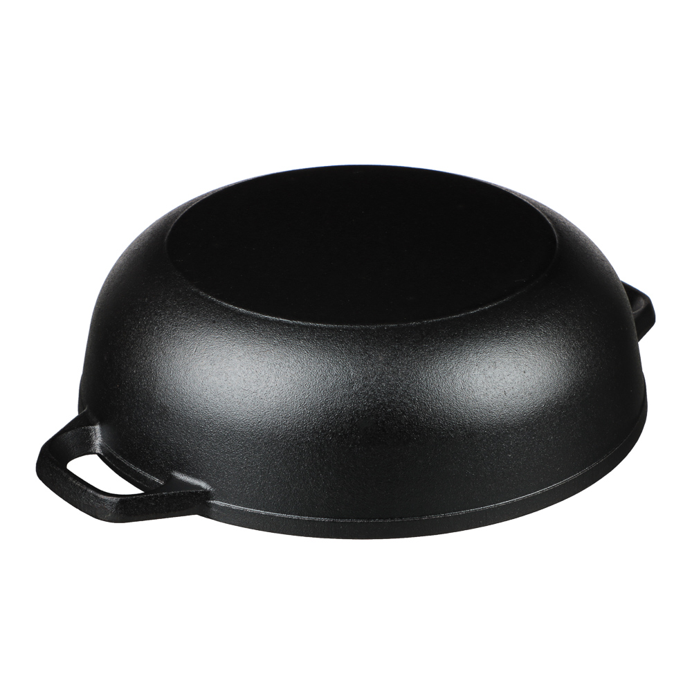 VETTA Вок чугун, d30х8,5см, стеклянная крышка, индукция, арт.№ 808-009