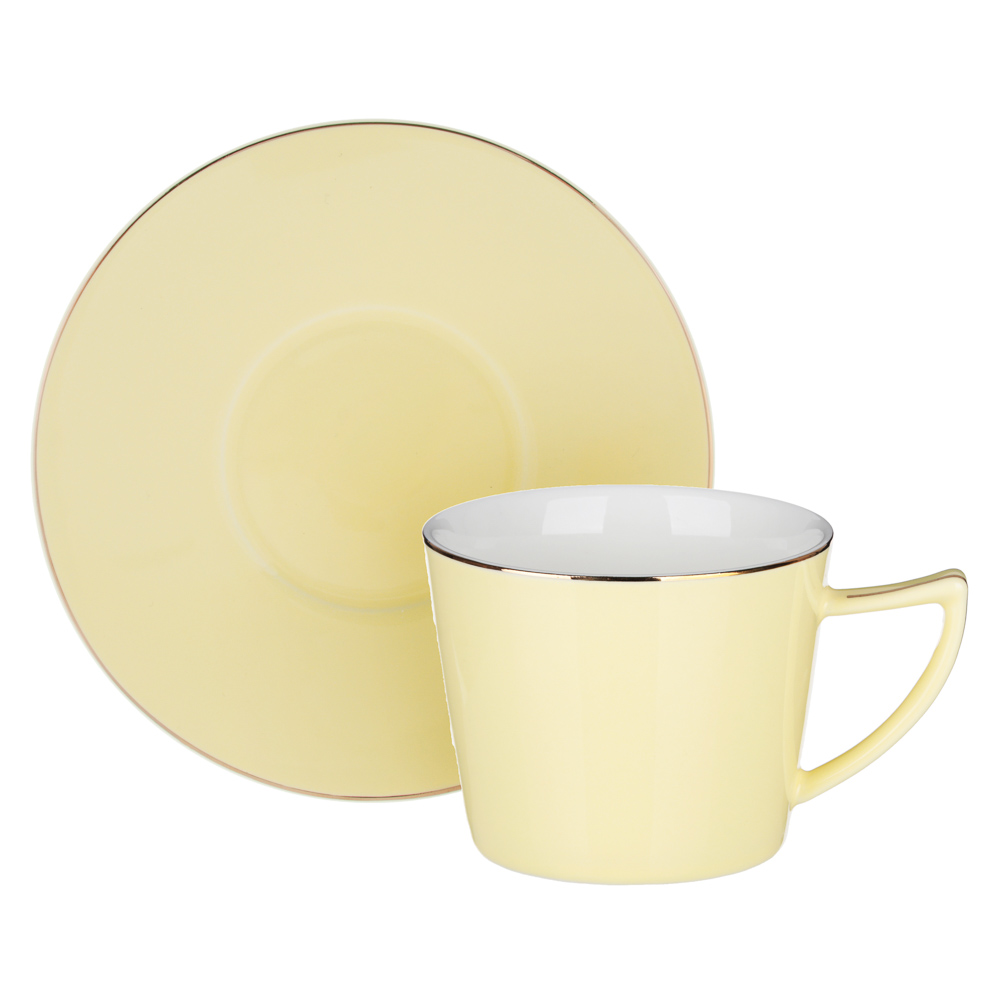 MILLIMI Радуга Набор чайный 2 пр., 250мл, 15см, костяной фарфор, 4 цвета, арт.№ 802-101