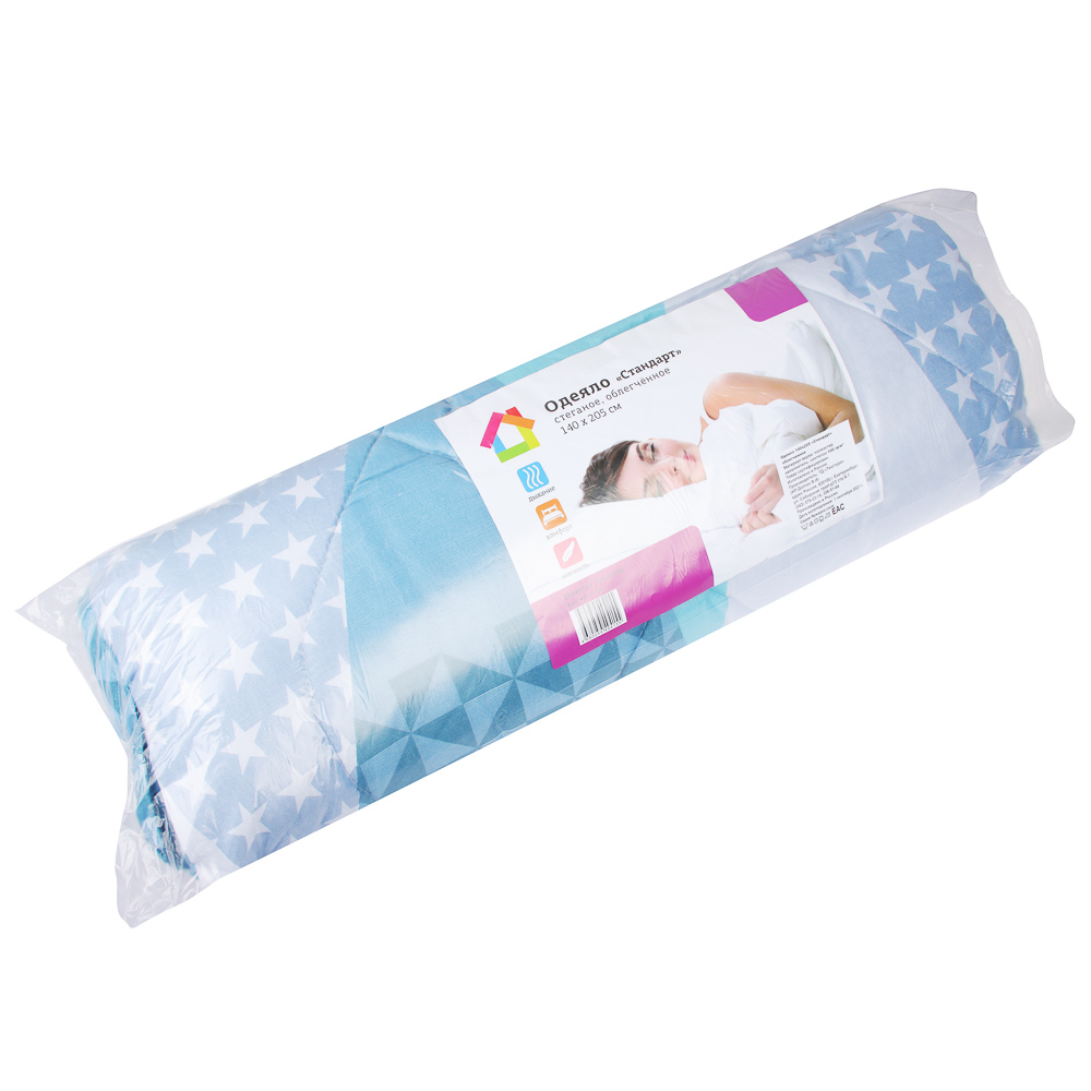 Одеяло "Стандарт" стеганое, облегченное, 150гр/м, полиэстер, 140х205см, арт.№ 427-019