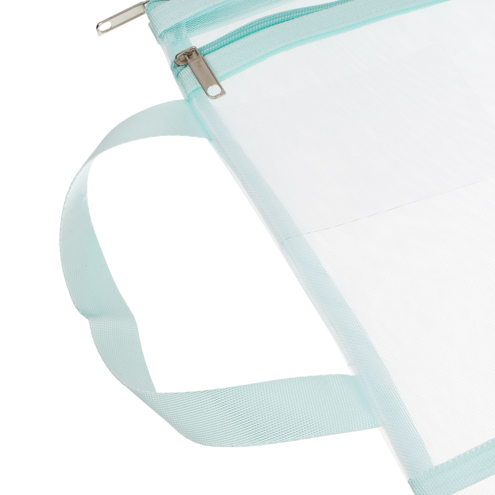 Папка для тетрадей А4 с ручкой, 34х24,5см, "Ничего Лишнего", сетчатая ткань, 2 отделения, 3 цвета, арт.№ 532-091