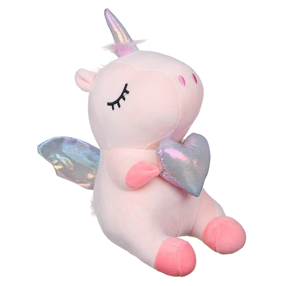 МЕШОК ПОДАРКОВ Игрушка мягкая в виде единорога с крыльями, 25см, полиэстер, 2-4 цвета, арт.№ 264-230