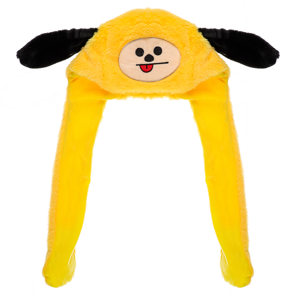 МЕШОК ПОДАРКОВ Шапка "Ушки-попрыгушки", свет, полиэстер, 60см, 10 дизайнов, арт.№ 254-283