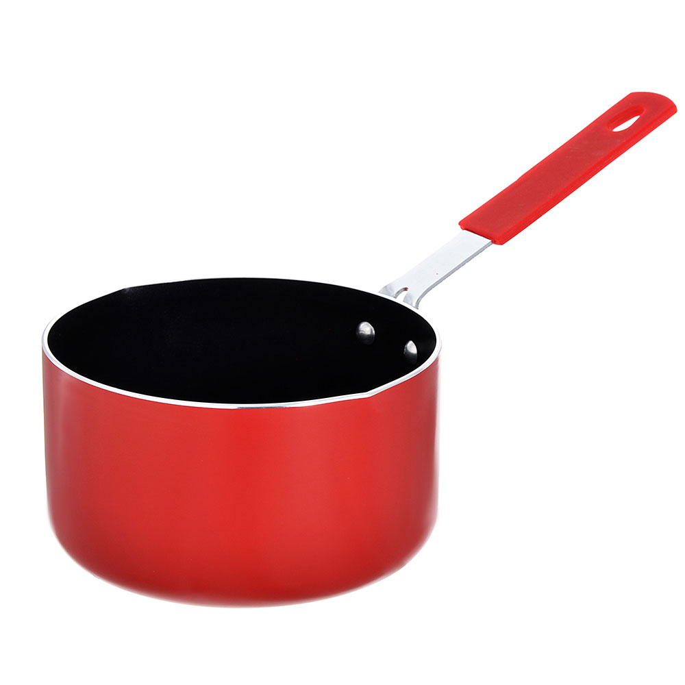 VETTA Ковш с антипригарным покрытием 1,1л, d14см, листовой алюминий, силиконовая ручка, 3 цвета, арт.№ 846-002