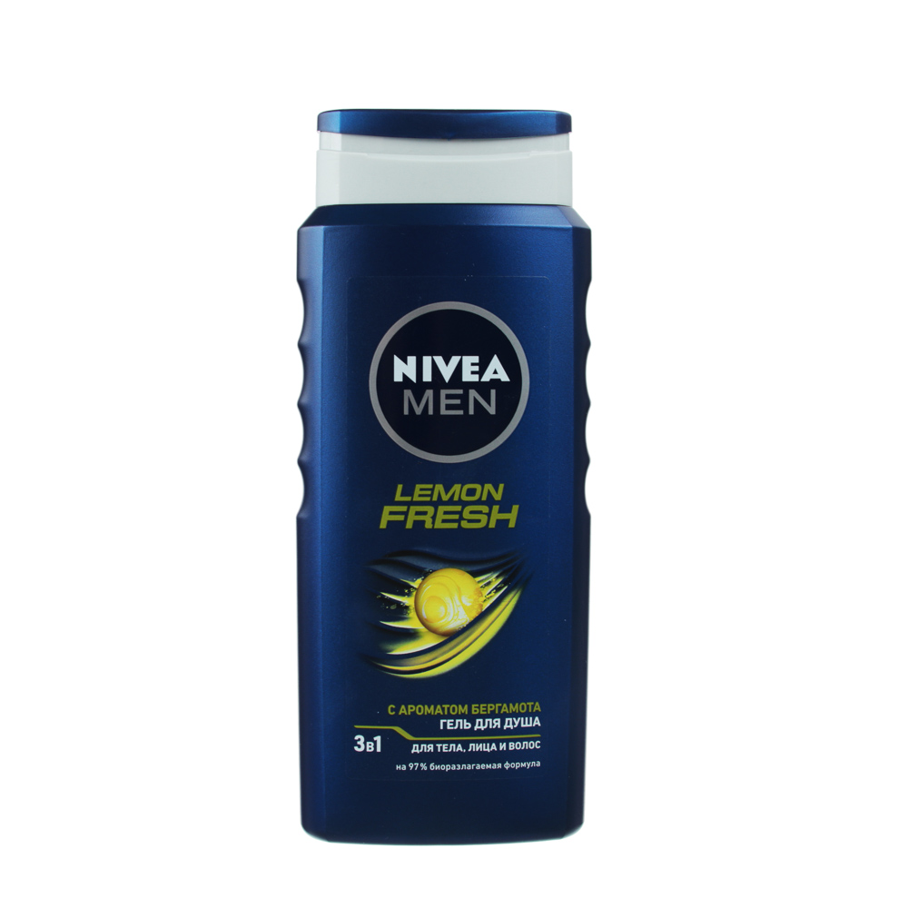 Гель для душа и шампунь NIVEA Men Fresh 3 в 1, 400 мл, арт.№ 951-091